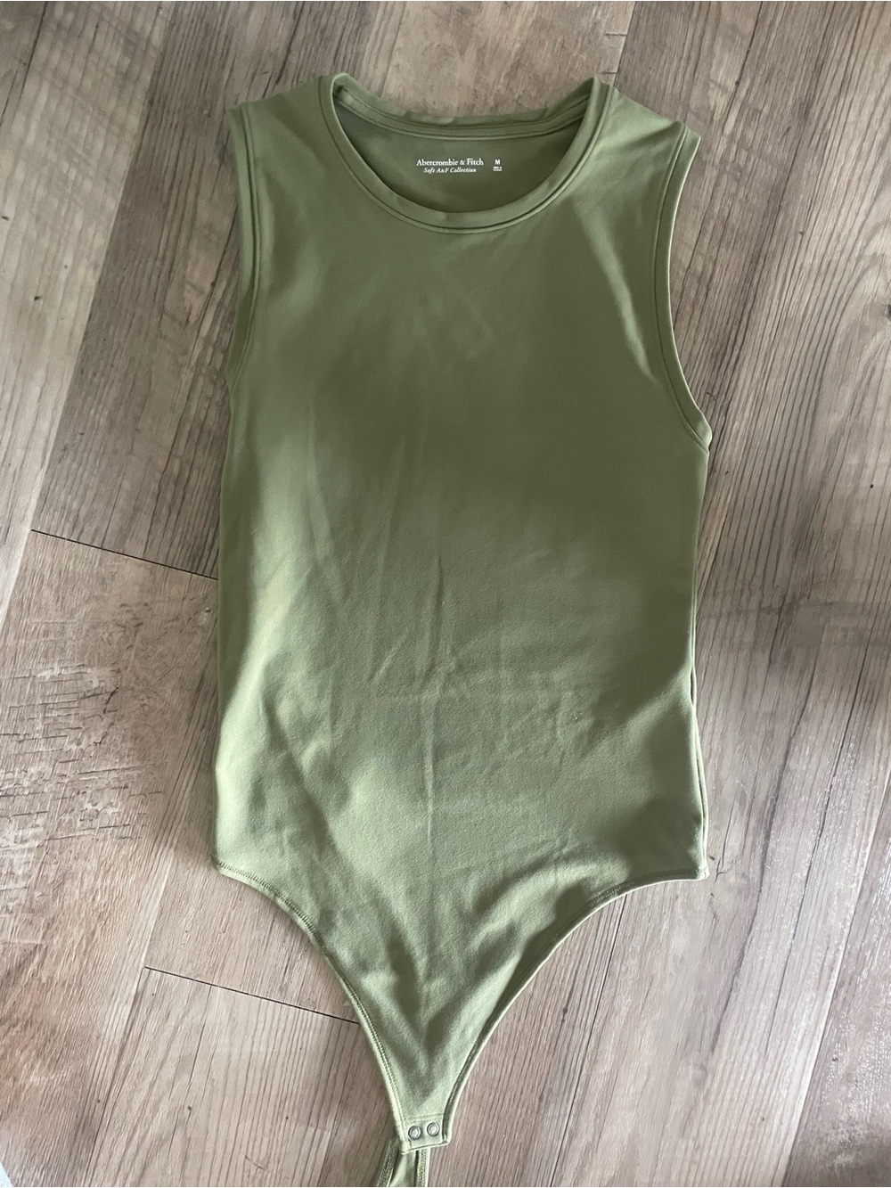 Abercrombie & Fitch Olive Green Sleeveless One-Piece Bodysuit